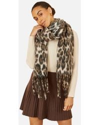 Yumi' - Leopard Print Super Soft Scarf - Lyst