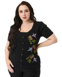 Unique Vintage - Plus Size 1950S Embroidered Cardigan - Lyst