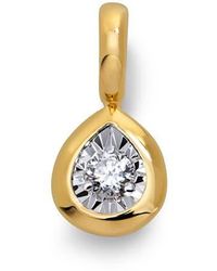 Monica Vinader - Solitaire Pear Cut Lab Grown Diamond Pendant Charm - Lyst
