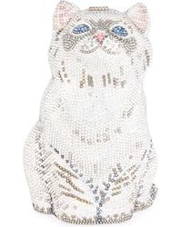 Judith Leiber - Kitten Cloud Crystal Embellished Clutch - Lyst