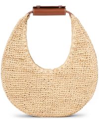 STAUD - Moon Crocheted Raffia Bag - Lyst