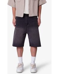 MNML - Baggy Raw Hem Denim Shorts - Lyst