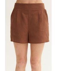 Crescent - Easy Wear Linen Blend Shorts - Lyst