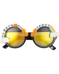Rad & Refined - Rad + Refined Always On Vacay 50mm Round Polarized Sunglasses - Lyst