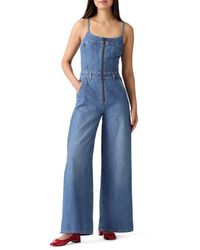 Levi's - Bustier Zip Denim Jumpsuit - Lyst