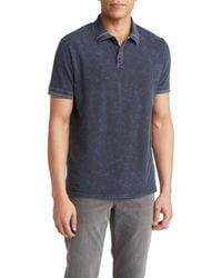 Stone Rose - Tipped Acid Wash Performance Jersey Polo - Lyst