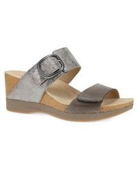 Dansko - Shannon Platform Wedge Slide Sandal - Lyst