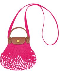 Longchamp - Le Pliage Extra Small Filet Knit Shoulder Bag - Lyst
