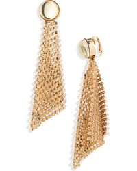 Rabanne - Crystal Mesh Drop Earrings - Lyst
