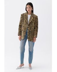 Nocturne - Leopard Print Jacket - Lyst
