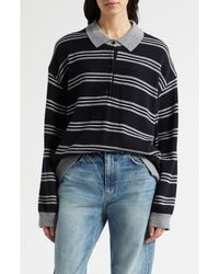 Nili Lotan - Galvez Stripe Cashmere Polo Sweater - Lyst