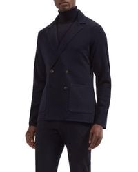 Bugatchi - Double Breasted Merino Wool Sweater Blazer - Lyst