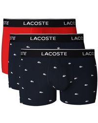 Lacoste - Assorted 3-Pack Stretch Cotton Trunks - Lyst