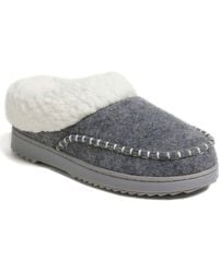 Dearfoams - Nyla Felted Plaid Moccasin Toe Clog Slipper - Lyst