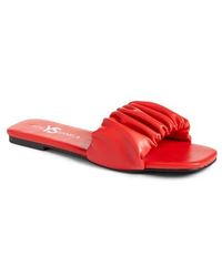 Yosi Samra - Naomi Ruched Slide Sandal - Lyst