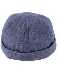 Wigéns - Denim Linen Docker Cap - Lyst