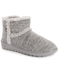 Muk Luks - Aubree Faux Shearling Bootie Slipper - Lyst