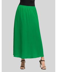 24seven Comfort Apparel - Elastic Waist A-Line Maxi Skirt - Lyst