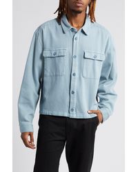 Elwood - Oversize Crop Cotton Button-up Shirt - Lyst