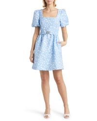 Lilly Pulitzer - Lilly Pulitzer Kasslyn Belted Heart Jacquard Fit & Flare Dress - Lyst