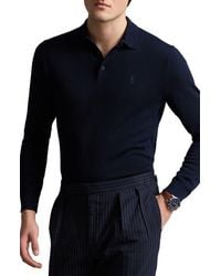 Polo Ralph Lauren - Long Sleeve Wool Polo Sweater - Lyst