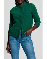 Guess - Macie Pointelle Detail Cardigan - Lyst