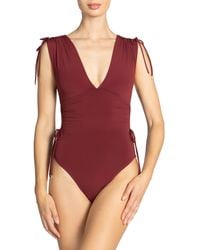 Robin Piccone - Aubrey V-neck One-piece Swimsuit - Lyst