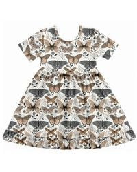 Fletch - Flutter Shortsleeve Twirl Dress - Lyst