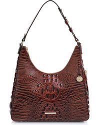 Brahmin - Tabitha Croc Embossed Leather Shoulder Bag - Lyst