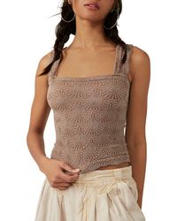 Free People - Love Letter Floral Knit Camisole - Lyst