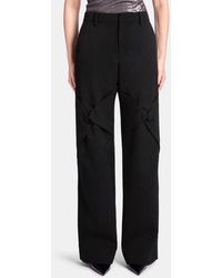 Kate Barton - Draped Knee Wool Trouser - Lyst