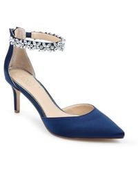 Badgley Mischka - Raleigh Pointed Toe Ankle Strap Pump - Lyst