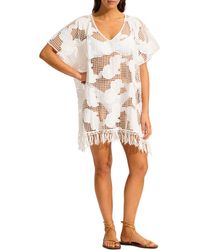 Seafolly - Sheer Mesh Cover-Up Caftan - Lyst
