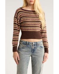 PacSun - Cosette Off The Shoulder Rib Sweater - Lyst