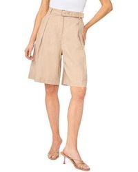 Halogen® - Belted Pleated Longer Length Shorts - Lyst