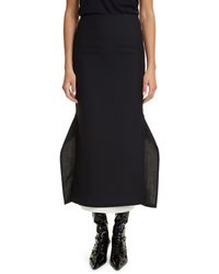 The Row - Patillon Side Slit Virgin Wool & Mohair Skirt - Lyst