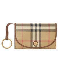 Burberry - Check Folding Card Case & Key Ring - Lyst