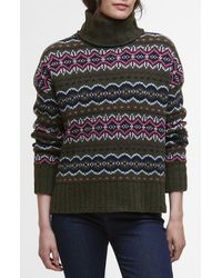 Barbour - Helen Fair Isle Wool Blend Turtleneck Tunic Sweater - Lyst