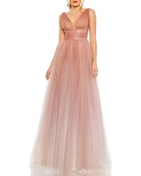 Mac Duggal - Glitter Ombré Tulle A-line Gown - Lyst