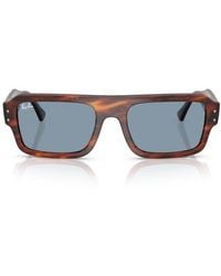 Ray-Ban - 56Mm Rectangular Sunglasses - Lyst