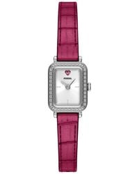 Fossil - Mini Raquel Heart Tank Leather Strap Watch, 18Mm X 29Mm - Lyst
