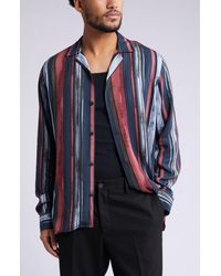 Open Edit - Soft Stripe Long Sleeve Button-up Shirt - Lyst