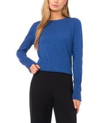 Halogen® - Button Cuff Crewneck Sweater - Lyst