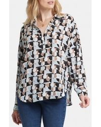 NYDJ - Becky Recycled Polyester Georgette Blouse - Lyst