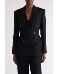 Givenchy - Double Breasted Wool Tuxedo Jacket - Lyst