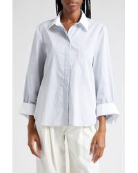 Twp - Pinstripe Cotton Poplin Button-up Shirt - Lyst