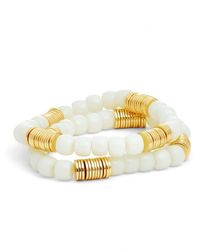 Nordstrom - Set Of Two Beaded Stretch Bracelets - Lyst