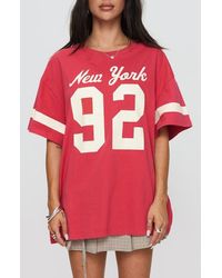 Princess Polly - New York Oversize Cotton Graphic T-Shirt - Lyst