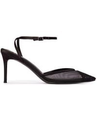Black Suede Studio - Cara 80 Mesh Pump - Lyst