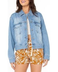 Roxy - Big Wave Embroidered Denim Jacket - Lyst